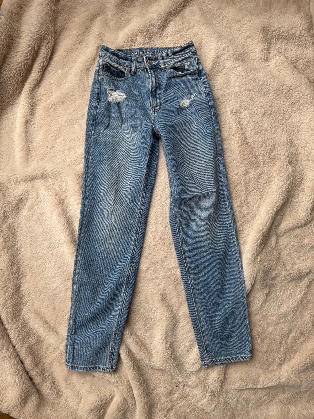 American Eagle Women's Stretch Mom Straight Jeans Size 00 Regular
